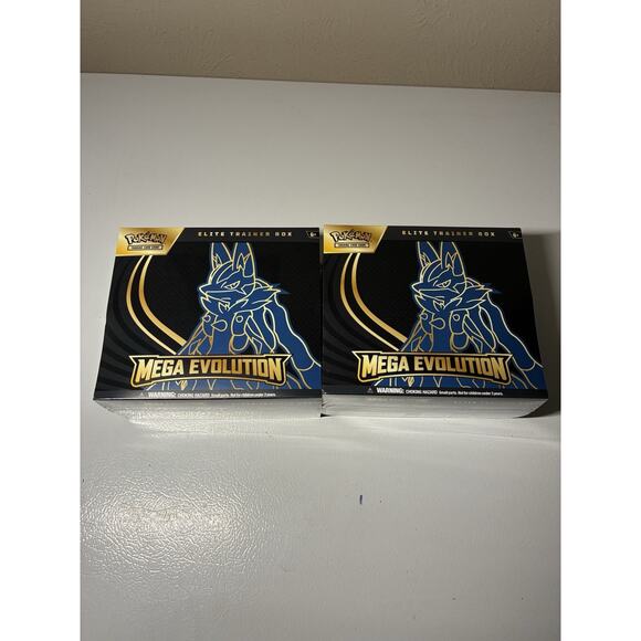 Pokemon TCG Mega Evolution Lucario Elite Trainer Box ETB New Sealed LOT OF 2 🔥 - Picture 1 of 4